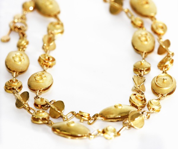 Collier 750 Gold Galerie Kubik Handarbeit Goldschmied