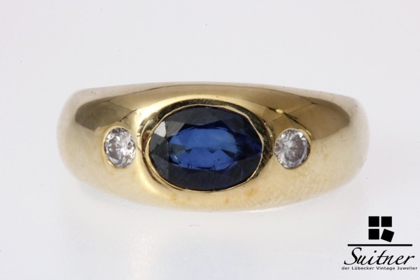Bandring Saphir Brillant Gold 585 Gr. 49