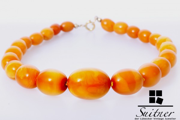 XL Butterscotch Kette Bernstein Oliven Real Amber big Stones Prayer Beads
