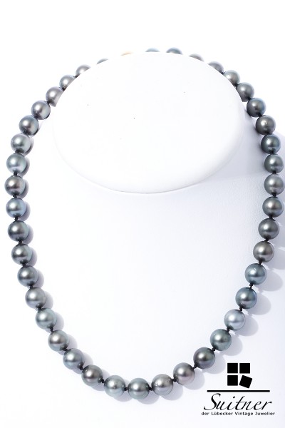 Tahiti-Perlenkette 8,5-9 mm 750 Gold Schließe