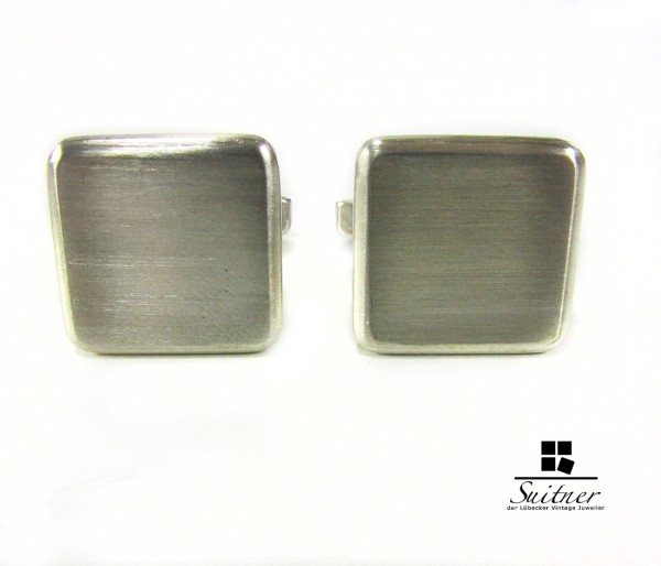 Manschettenknöpfe Silber 925 quadratisch