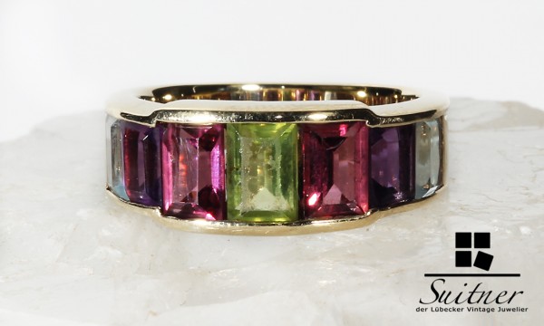 Multicolor Ring Turmaline 