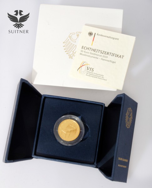 50 Euro Gold Hammerflügel Musikinstrumente 2019 J Kontrabass Set