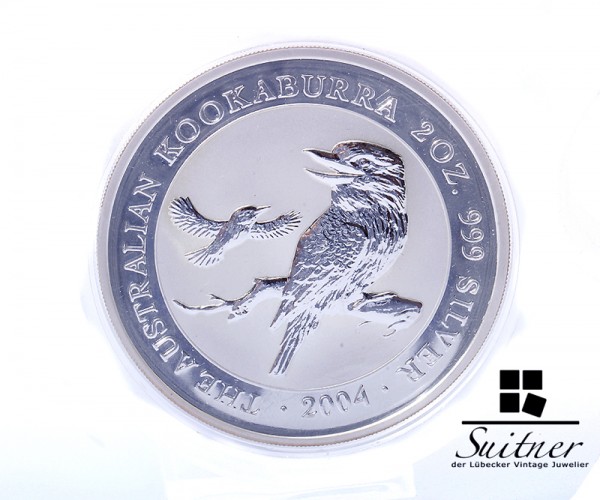Australien 2 Dollar 2Oz 999 Silber Kookaburra 2004 PP
