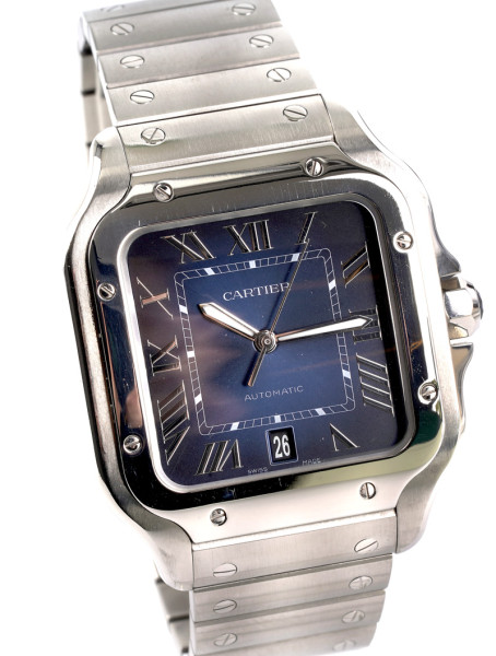 Cartier Santos Blue Large / XL Model FullSet 2023 Automatik WSSA0030