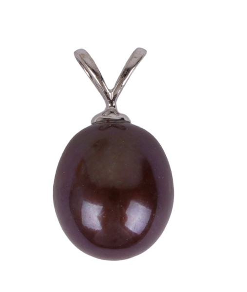 Tahiti Perlen Anhänger aus 585 Weißgold - 11,4mm Grau Barock Gold
