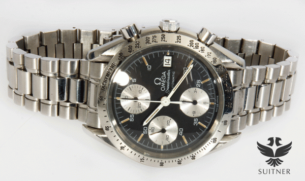 Omega Speedmaster Date Chronograph Panda Dial Automatik Stahl