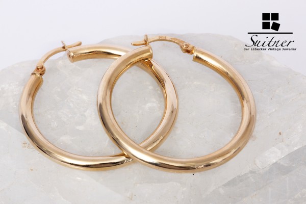 585 Gold Gelbgold Creolen