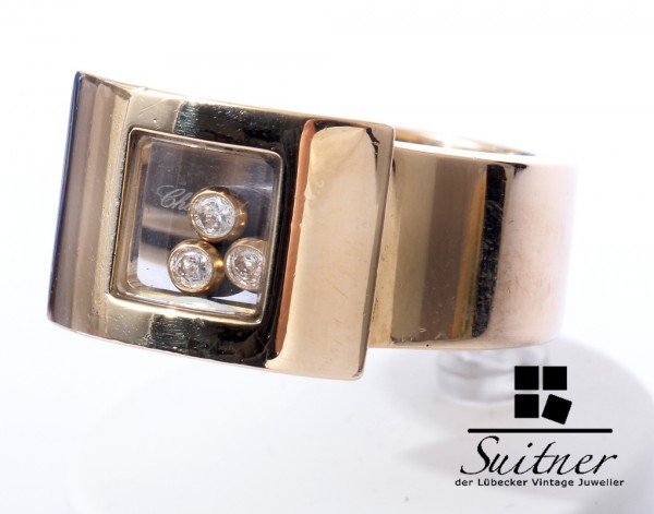 großer Chopard Happy Diamonds Ring 750 Gold Gr. 57 XL