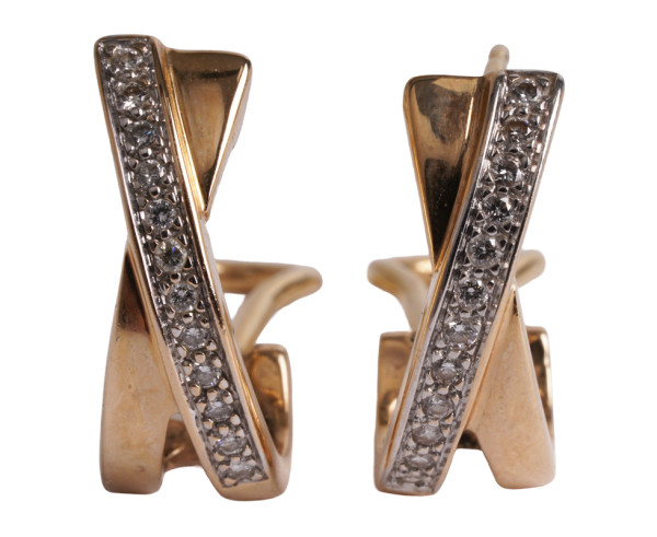 Christ Ohrstecker 585er Gold mit Brillanten Clipbrisur