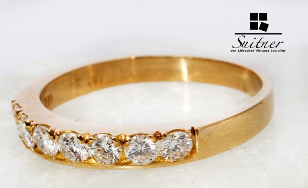 1,00ct. Memory Ring mit 7 Brillanten aus 750 Gold oder Vorsteckring Ehering