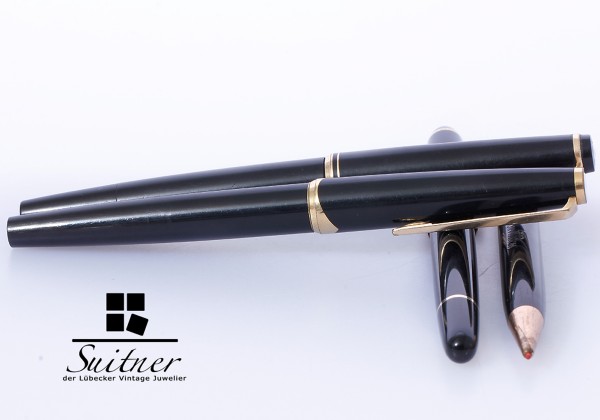 4 Stück Konvolut Montblanc Meisterstück 3x Füller 585 Gold 1x Druckstift