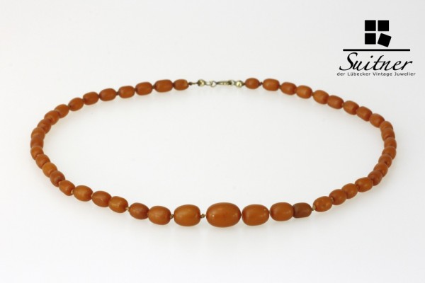 Bernstein Kette antik Oliven Amber Prayer beads