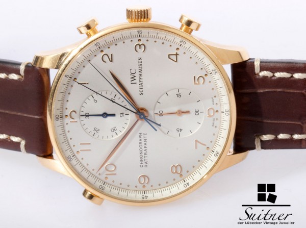 IWC Portugieser Rattrapante Chronograph Roségold Ref. 3712 Full Set