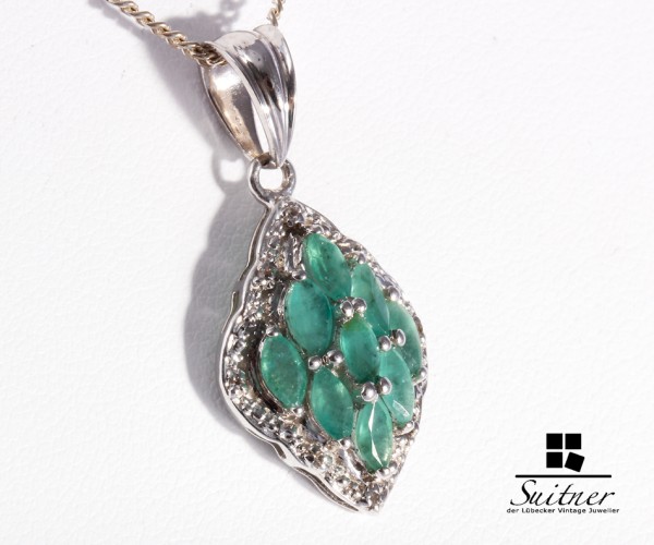 Harry Ivens Kette 925 Silber Smargde