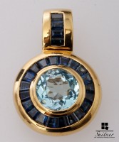 Vorschau: Buchwald Anhänger Blautopas Saphire 750 Gold HPB Frankfurt XL Vorschau: Buchwald Anhänger Blautopas Saphire 750 Gold HPB Frankfurt XL