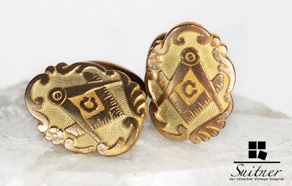 Manschettenknöpfe Freimaurer Freemason Mason Zirkel Winkelmaß