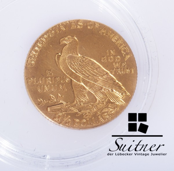 USA Goldmünze 2 1/2 Dollar 1915 SS-VZ 2,5 Dollars - sehr selten