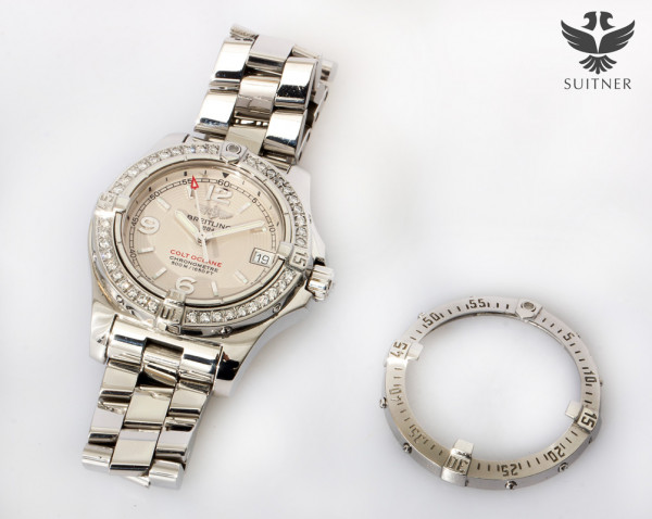 Breitling Colt Oceane mit 1,00ct. Brillant Lünette A77380 Luxusuhr mit Diamanten