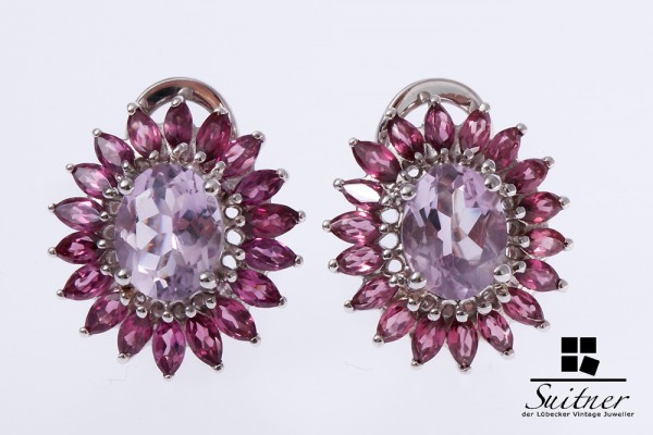 Harry Ivens Amethyst Ohrclips 925er Silber