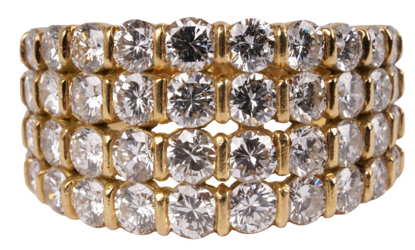 Unikat 5,20ct. Brillant Ring aus 750 Gold Diamanten Cluster Luxus RG 56
