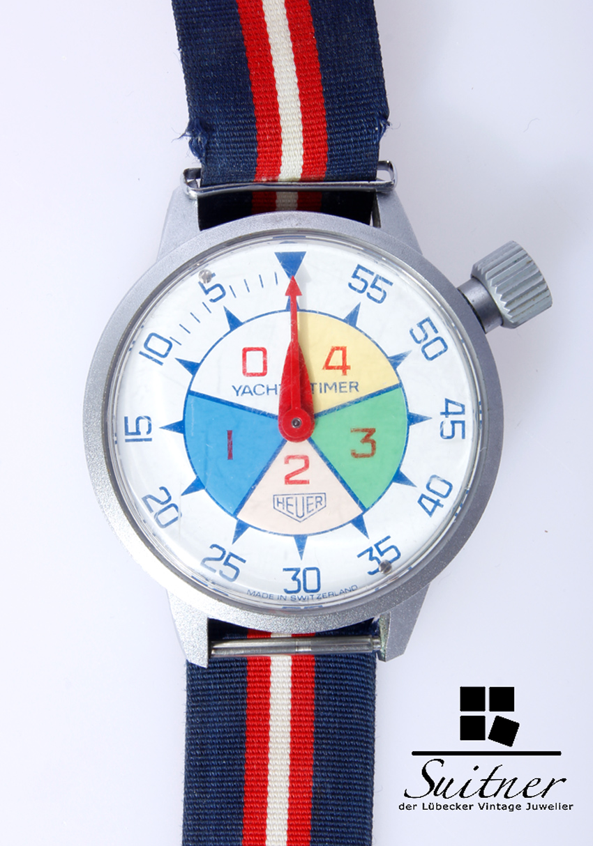 Vintage Heuer Yacht Timer Stopwatch ca. 1972 mit original Armband