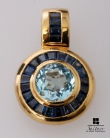 Vorschau: Buchwald Anhänger Blautopas Saphire 750 Gold HPB Frankfurt XL Vorschau: Buchwald Anhänger Blautopas Saphire 750 Gold HPB Frankfurt XL