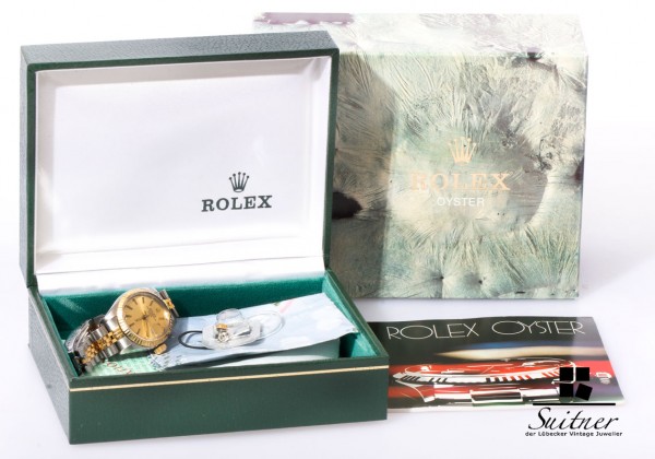 Rolex 6917 Lady Datejust Stahl Gold Original Box Teil Papiere Top Zustand