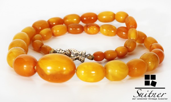 antike butterscotch Bernstein kette