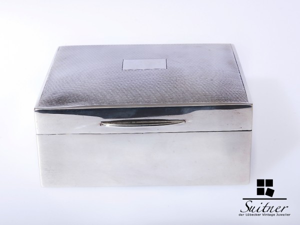 Silber Birmingham kleiner Kasten 1954 Dose Schatulle Sterling