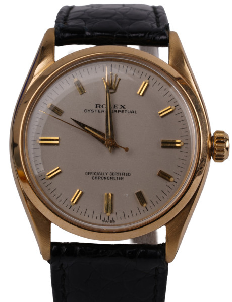 Rolex Oyster Perpetual 34mm 750 Gold Ref. 6564 1957 NOS rare Chronometer