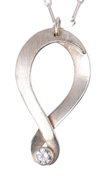 Lübeck Unikat Handarbeit 925 Silber Kette Collier Unendlichkeit 45cm Eternity
