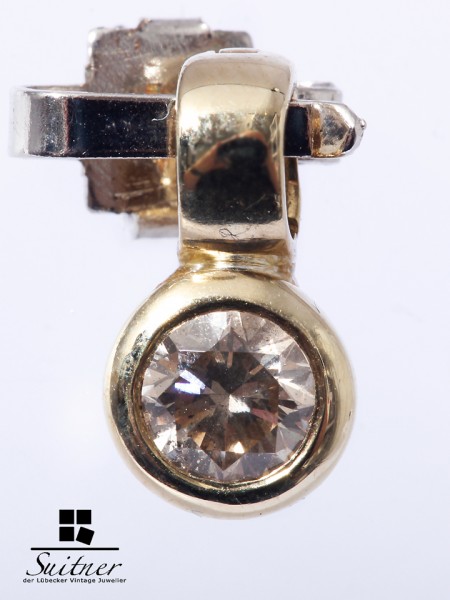 Anhänger 585 Gold Halbkaräter Brillant Solitär ca. 0,50 ct. Perclip