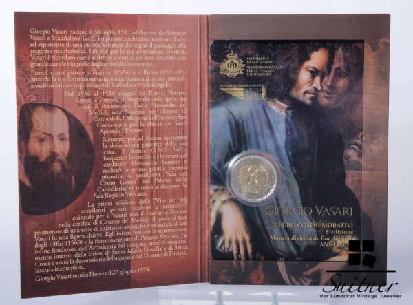 San Marino 2,-€ 2011 R Giorgio Vasari Originalverpackung Euro Blister