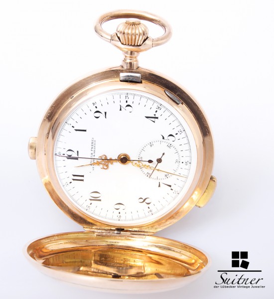 Audemars Freres massive Taschenuhr mit Repetition Chronograph - TOP Gold