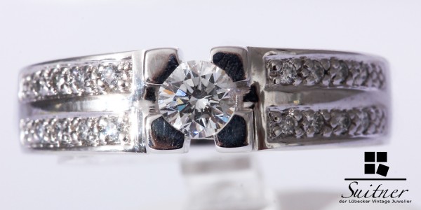 Christ Brillant Ring Solitär Ring zus. ca. 0,45 ct
