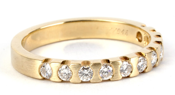 moderner Niessing Memory Ring mit Brillanten aus 585 Gold Gr. 55