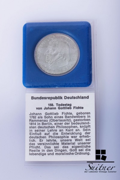 Fichte 5 DM J 1964 VZ Silber Münze Coin Deutsche Mark