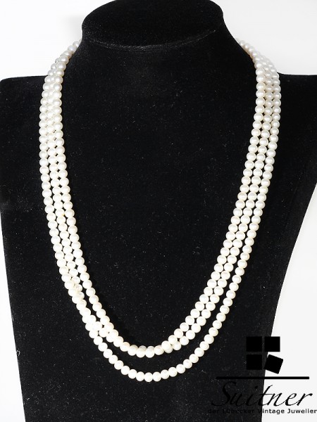 Schoeffel Collier aus Süßwasserzuchtperlen 750 Gold Perlen Luxus