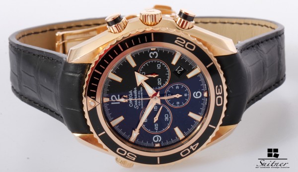 Omega Seamaster Planet Ocean 600m Chronograph in Roségold Full Set