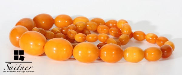 antike Honey Bernstein Butterscotch Oliven Kette - real Amber big Prayer Beads