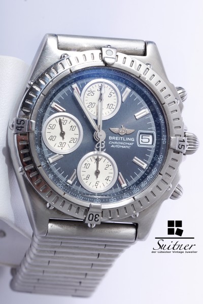 Breitling Chronomat A13350 Stahl Matt mit Papieren Automatik Chronograph
