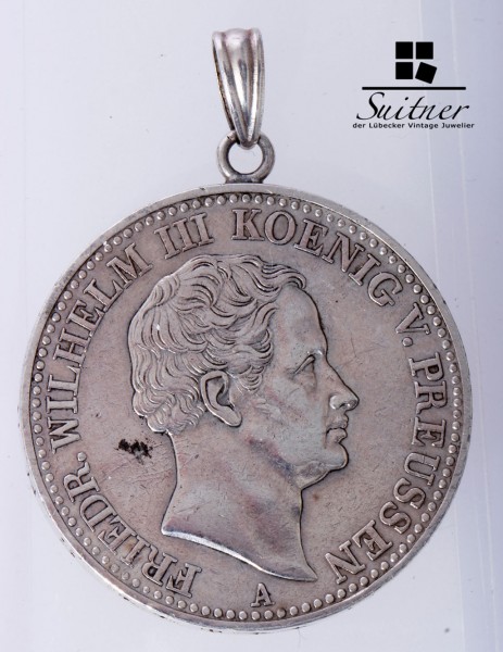 Preussen Münze eine feine Mark 1833 A VZ Mansfelder Bergbaues