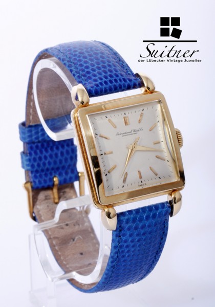 seltener IWC Rectangular 750 Gold mit Caliber 89 Bj 1949 perfekte Uhr
