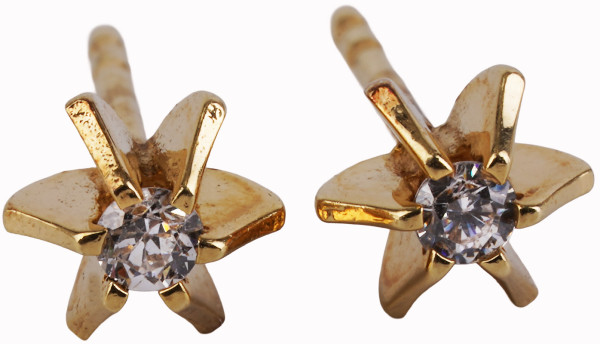 tolle feine 0,13ct Solitär Brillanten Ohrstecker aus 585 Gold Design