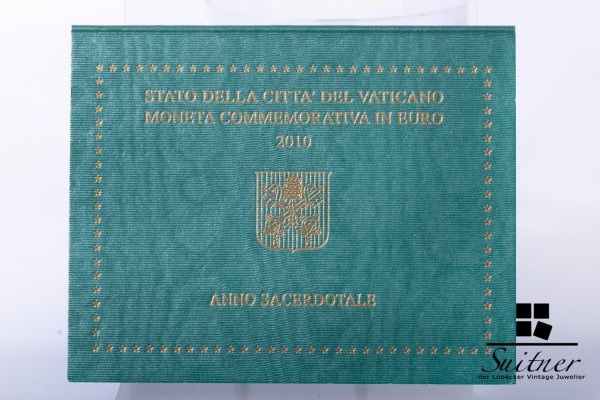 Vatican 2010 R 2,- Euro Münze Priesterjahr Originalverpackung Blister Vatikan