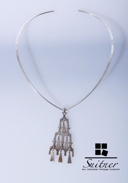 Vintage Designer-Collier - 925er Silber - Norwegen