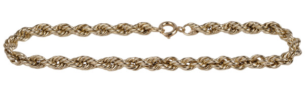 zeitloses kräftiges Kordelarmband aus 585 Gold 19 cm Singapur Motiv
