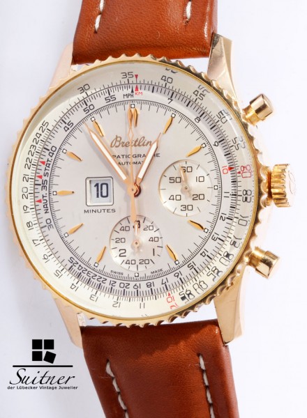 Breitling Navitimer Montbrillant Spatiographe H36030 in 750 Roségold 18k Gold selten