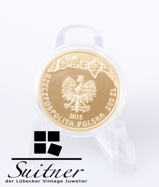 200 Zloty Gold 150th Anniversary Przerwa-Tetmajer mit Zertifikat selten